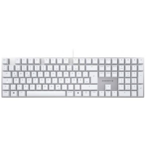 CHERRY KC 200 MX kabelový klávesnice německá, QWERTZ bílá, stříbrná