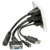 LINDY 60220 HDMI / VGA / USB / jack kabelový adaptér [1x HDMI®, VGA, USB A, jack zásuvka 3,5 mm - 1x HDMI®, VGA, USB A, jack zásuvka 3,5 mm] bílá
