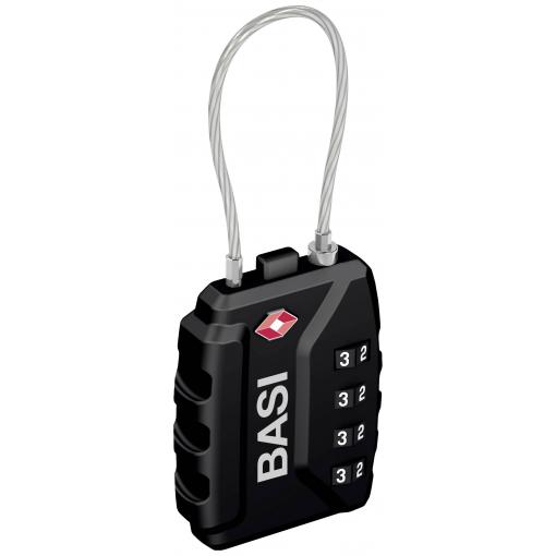 Basi 6100-0625 zámek na kufr 37 mm TSA černá na heslo