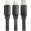Renkforce Nabíjecí kabel USB USB 2.0 USB-A zástrčka 1.00 m chromová černá flexibilní provedení RF-5800360