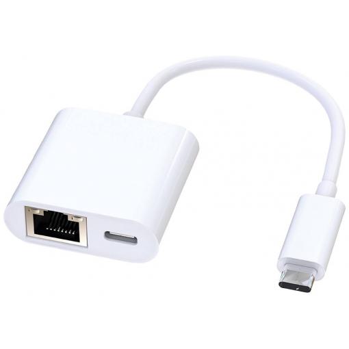 Roline USB 3.1 (Gen 2) konvertor [1x USB-C® zástrčka - 1x USB-C® zásuvka, RJ45 zásuvka] 0 mm