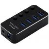 Roline 14.02.5056 USB Hub 4 porty USB-A USB 3.2 Gen1 5 GBit/s černá