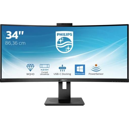 Philips Monitore 346P1CRH LCD monitor 86.4 cm (34 palec)3440 x 1440 Pixel, 21:9, 4 ms, VA LED