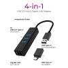 ICY BOX 60844 USB Hub 4 porty USB-A, RJ45 USB 3.1 Gen1 5 GBit/s lze ovládat prostřednictvím PC černá IB-HUB1419-LAN, USB 3.2 Gen 1 HUB und LAN Adapter,