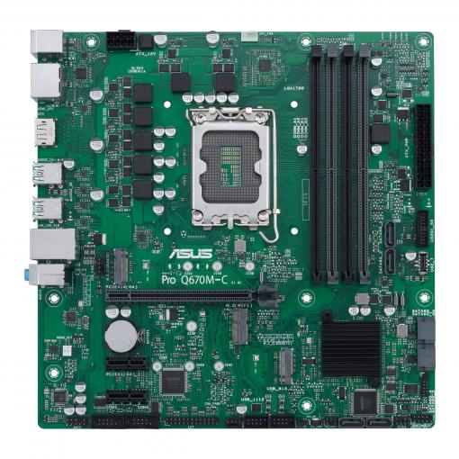 Asustek Computer PRO Q670M-C-CSM Základní deska Socket (PC) Intel® 1700 Tvarový faktor Micro-ATX Čipová sada základní desky Intel® Q670
