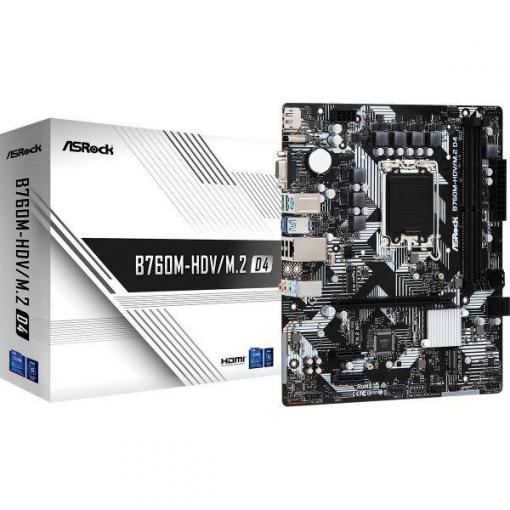 ASRock B760M-HDV/M.2 D4 Základní deska Socket (PC) Intel® 1700 Tvarový faktor Micro-ATX Čipová sada základní desky Intel® B760