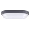 Solight LED venkovní osvětlení oválné, 20W, 1500lm, 4000K, IP54, 26cm, šedá barva - WO749-G