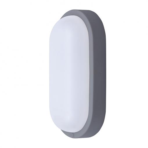 Solight LED venkovní osvětlení oválné, 20W, 1500lm, 4000K, IP54, 26cm, šedá barva - WO749-G