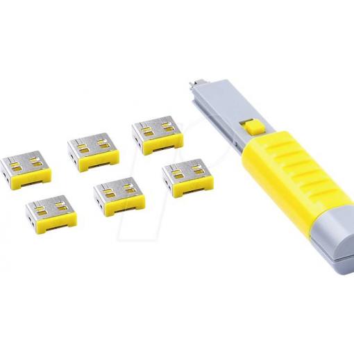 Smartkeeper zámek portu USB UL03PKYL sada 6 ks žlutá vč. 1 klíče UL03PKYL