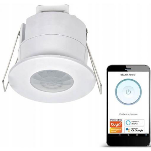 PIR čidlo ST41AW stropní do podhledů, WiFi Tuya, 230 V AC