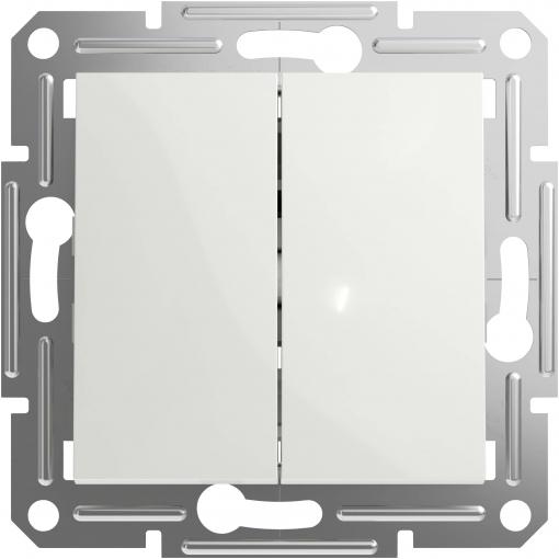 Schneider Electric Dvojitý spínač Asfora Signální bílá (RAL 9003) EPH1170121D 1 ks