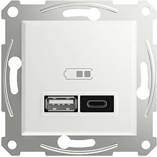 Schneider Electric USB zásuvka Asfora bílá (lesklá) EPH2770421D 1 ks