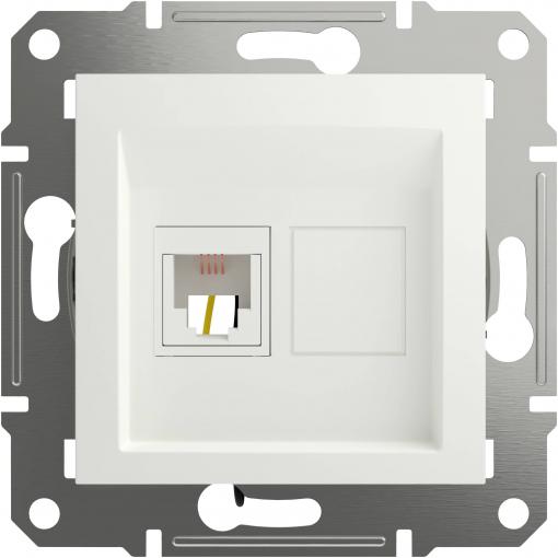 Schneider Electric Telefonní zásuvka RJ11 Asfora Signální bílá (RAL 9003) EPH4170121D 1 ks