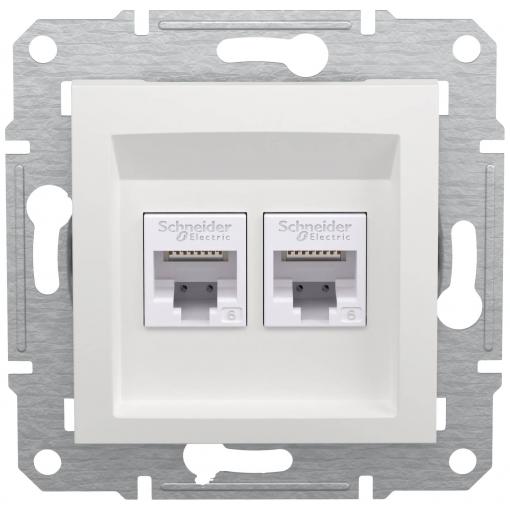 Schneider Electric Datová zásuvka RJ45 Asfora Signální bílá (RAL 9003) EPH4870121D 1 ks