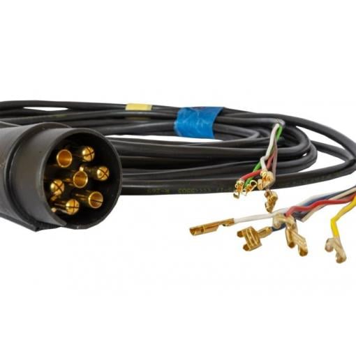 Elektrický svazek pro přívěs, zástrčka 7/12V, kabel 2 × 5 m