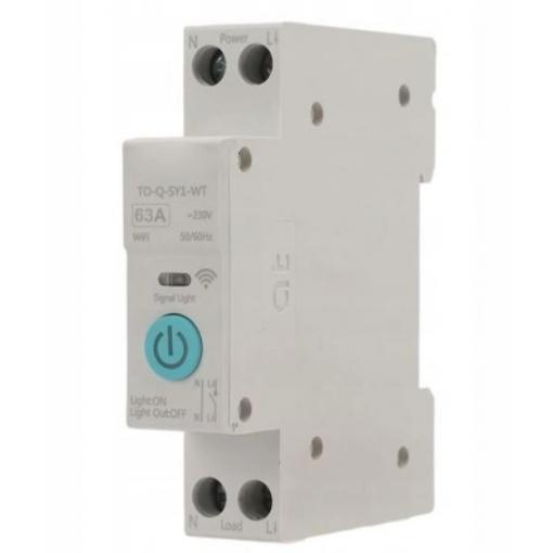 Jistič 63 A, 2P, WiFi, DIN lišta TO-Q-SY1-WT, 90–260 V AC