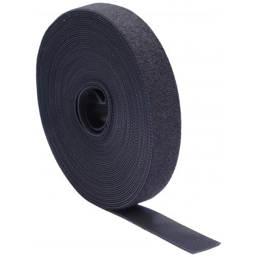 Quadrios 23CA191 pásek se suchým zipem, ke spojování, háčková a flaušová část, (d x š) 10 m x 20 mm, černá, 10 m