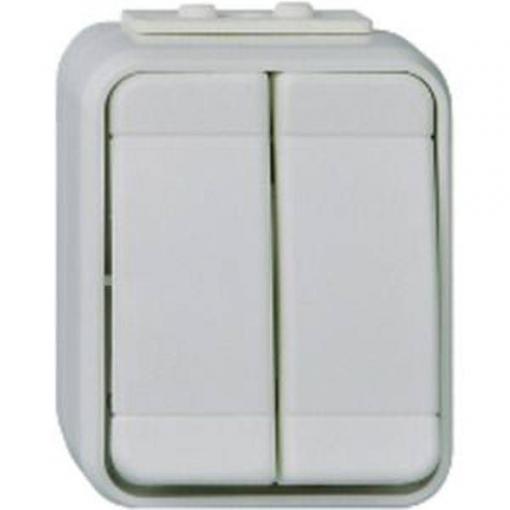 ELSO 442509 DVOUTLAČÍTKOVÝ spínač ELSO 442509 a AquaTop, světle šedá 1 ks