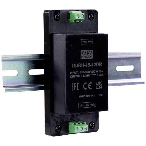 MEAN WELL DDRH-15-05DR DC/DC měnič napětí na DIN lištu 5 V/DC Počet výstupů:1 x Obsah 1 ks