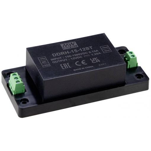 MEAN WELL DDRH-15-15ST DC/DC měnič napětí, stavebnice 15 V/DC Počet výstupů:1 x Obsah 1 ks