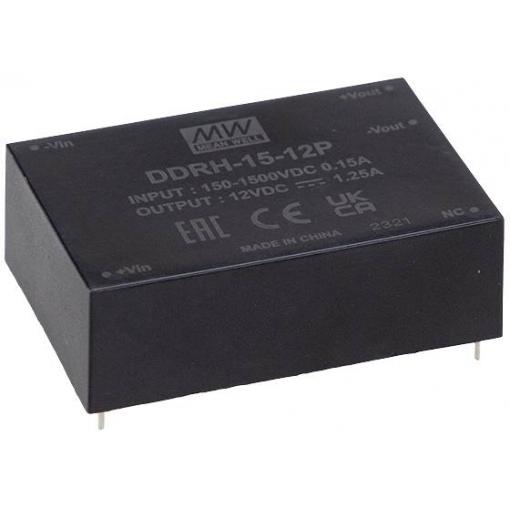 MEAN WELL DDRH-15-15P DC/DC měnič napětí do DPS 15 V/DC Počet výstupů:1 x Obsah 1 ks