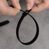 Quadrios 23CA186 kabelový manažer na suchý zip ke spojování háčková a flaušová část (d x š) 250 mm x 12 mm černá 10 ks