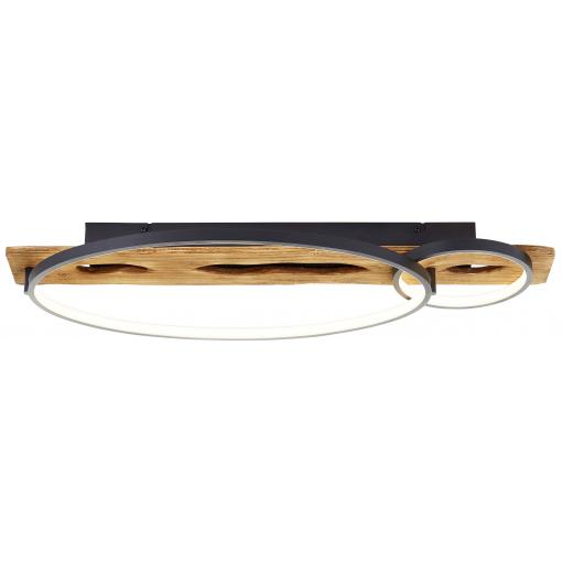 Brilliant G99292/76 Pirus LED stropní svítidlo LED pevně vestavěné LED 26 W dřevo, černá