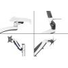 Digitus držák na zeď pro monitor DA-90451 1 Displej: (s) 5,1 cm (2) - 304,8 cm (120) černá, bílá odnímatelný, otočný, nastavitelná výška, naklápěcí, otočný