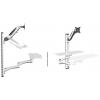 Digitus držák na zeď pro monitor DA-90451 1 Displej: (s) 5,1 cm (2) - 304,8 cm (120) černá, bílá odnímatelný, otočný, nastavitelná výška, naklápěcí, otočný