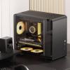 Jonsbo Jonsbo U4 Mini Micro-ATX-Gehäuse, Tempered Glass - schwarz micro tower pouzdro, herní pouzdro, PC skříň