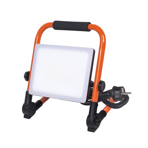 SOLIGHT LED reflektor se sklopným stojanem, 50W, 4500lm, 4000K, kabel se zástrčkou, IP65  WM-50W-FEQ
