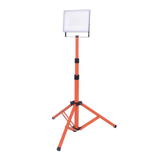 SOLIGHT LED reflektor s vysokým stojanem, 100W, 9000lm, 4000K, kabel se zástrčkou, IP65  WM-100W-FVQ
