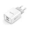 Chytrá síťová nabíječka ALIGATOR 2.4A, 2xUSB, smart IC, bílá
