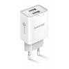 Chytrá síťová nabíječka ALIGATOR 2.4A, 2xUSB, smart IC, bílá