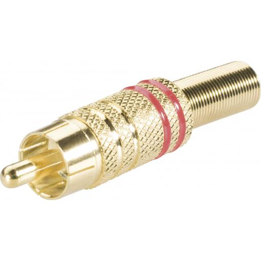 BKL Electronic 0101007 cinch konektor zástrčka, rovná Pólů: 2 červená 1 ks