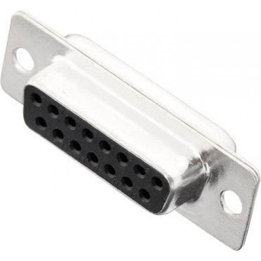 MH Connectors MHDM15-SS 2101-0200-12 D-SUB zásuvková lišta 180 ° Pólů: 15 pájecí kalíšek 1 ks
