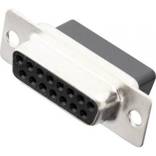MH Connectors MHDBC15-SS 2101-0190-12 D-SUB zásuvková lišta 180 ° Pólů: 15 krimpované 1 ks