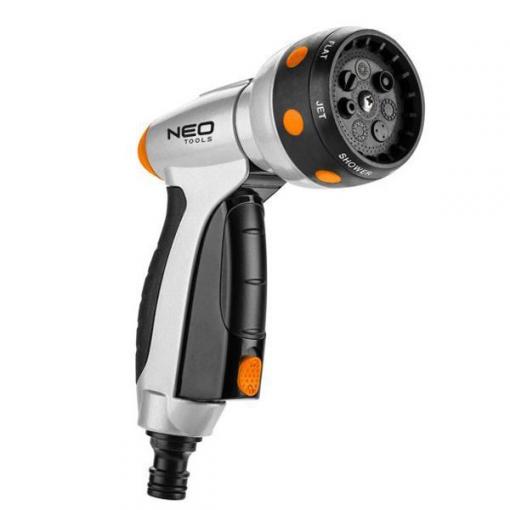 Zavlažovací pistole NEO TOOLS 7 funkcí, 15-706, oranžovo-černá