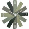TFA Dostmann 60.3020.04 Quartz nástěnné hodiny 40 cm x 3.7 cm x 40 cm , zelená, olivová, lesní zelená , tiché hodiny (bez tikání)