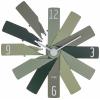 TFA Dostmann 60.3020.04 Quartz nástěnné hodiny 40 cm x 3.7 cm x 40 cm , zelená, olivová, lesní zelená , tiché hodiny (bez tikání)