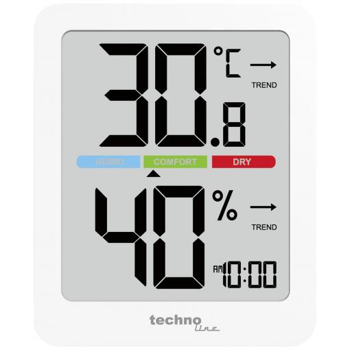 Techno Line teploměr a vlhkoměr bílá WS9456
