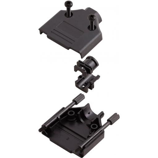 MH Connectors MHDTPPK-09-BK-K 6560-0108-01 D-SUB pouzdro Pólů: 9 plast 180 ° černá 1 ks