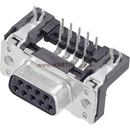 HARTING 09663527612 09663527612 D-SUB zásuvková lišta 90 ° Pólů: 25 pájené 1 ks