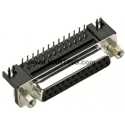HARTING 09683535612 09683535612 D-SUB zásuvková lišta 90 ° Pólů: 25 pájené 1 ks