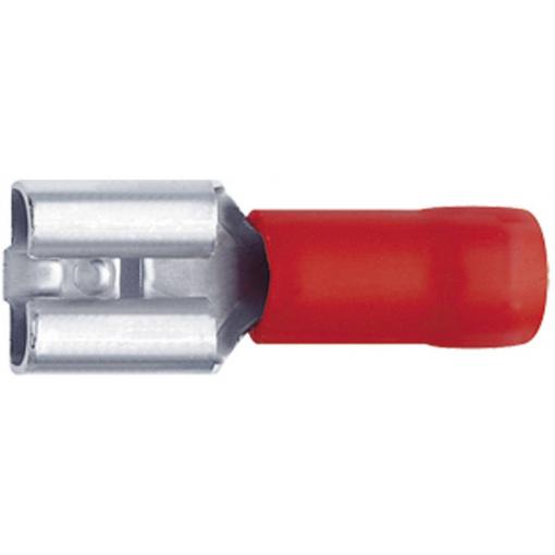 Klauke 8203 faston zásuvka Šířka zástrčky: 4.8 mm Tloušťka konektoru: 0.8 mm 180 ° částečná izolace červená 1 ks