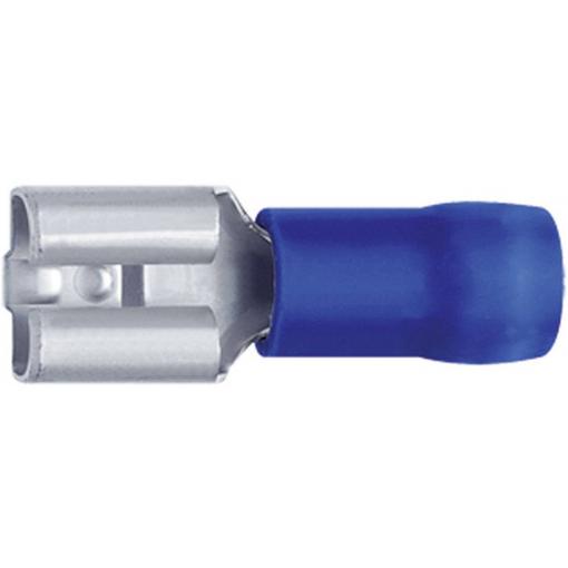 Klauke 730 faston zásuvka Šířka zástrčky: 6.3 mm Tloušťka konektoru: 0.8 mm 180 ° částečná izolace modrá 1 ks