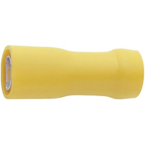 Klauke 750V faston zásuvka Šířka zástrčky: 6.3 mm Tloušťka konektoru: 0.8 mm 180 ° plná izolace žlutá 1 ks