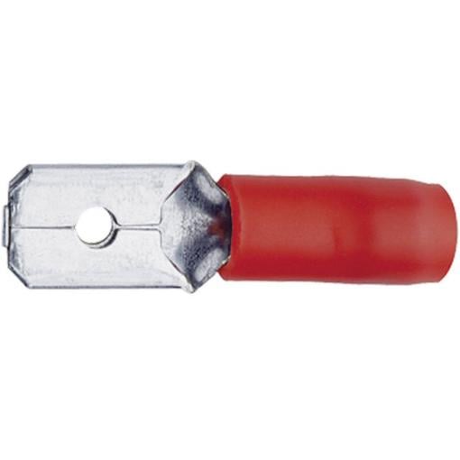 Klauke 820 faston konektor Šířka zástrčky: 6.3 mm Tloušťka konektoru: 0.8 mm 180 ° částečná izolace červená 1 ks