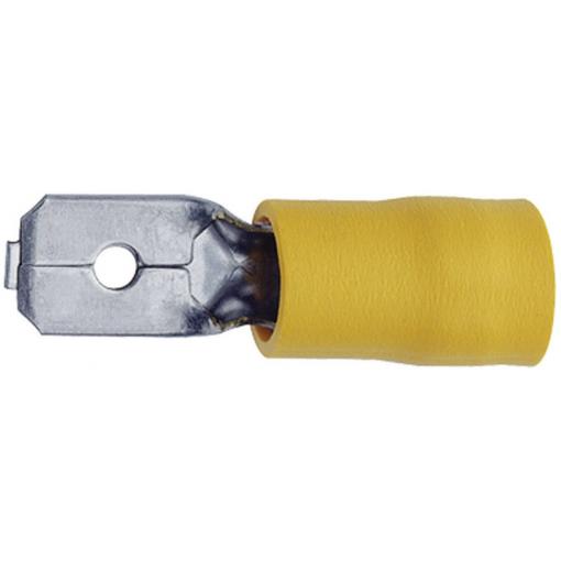 Klauke 8503B faston konektor Šířka zástrčky: 4.8 mm Tloušťka konektoru: 0.8 mm 180 ° částečná izolace žlutá 1 ks