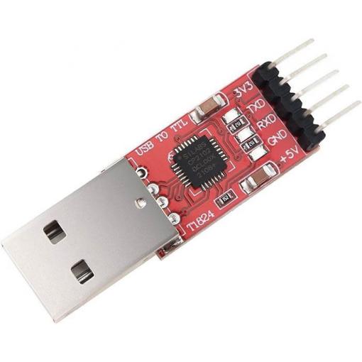 Převodník USB/TTL CP2102, 5pinový modul, 3,3 V / 5 V